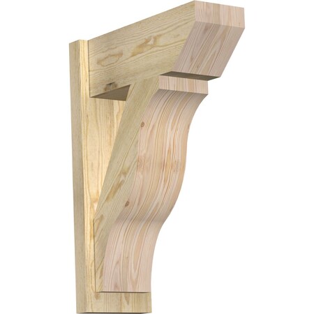 Ekena Millwork Funston Slat Rough Sawn Outlooker, Douglas Fir, 8"W x 20"D x 28"H OUT08X20X28FST06RDF